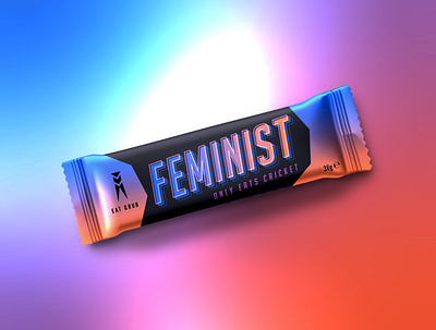 Eat Grub - Feminist Only Eats Cricket design energy bar graphic design packaging packaging design typography