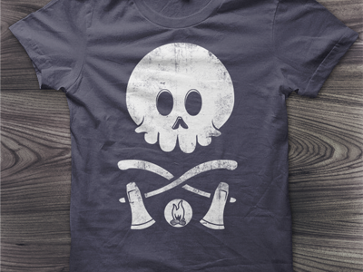 Camp Skull axe camp illustration outdoors screenprint skull t shirt