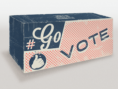 Go Vote box classic design go vote illustration packaging retro vintage vote
