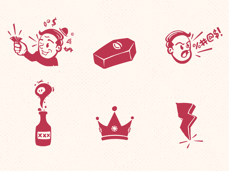 Mini Illustration Doodles doodles illustration coffin retro vintage king booze graphic design rich and famous