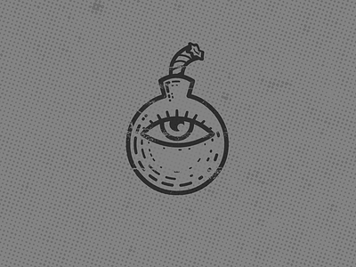 Eye Bomb bomb eye illustration line art tattoo