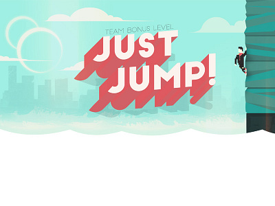 Just Jump! 8 bit design game design illustration jump pixel art type videogame waves