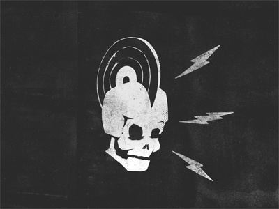 Vinyl-hawk black and white design gritty illustration punk record rock skull vinyl