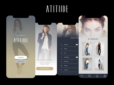 Atitude (Fashion) Mobile app ui ux