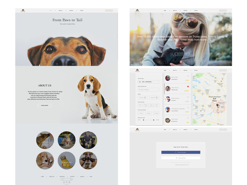 Pet Sitting site Design. by Siddhant Prasad on Dribbble