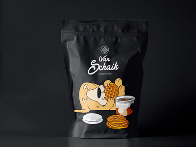 Van Schaik Stroopwafels amsterdam dog dribbbleweeklywarmup netherlands packagingdesign retriever sweets van schaik