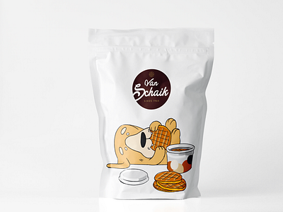 Van Schaik Stroopwafels amsterdam design dog dribbbleweeklywarmup dutch illustration netherlands packagingdesign retriever sweets