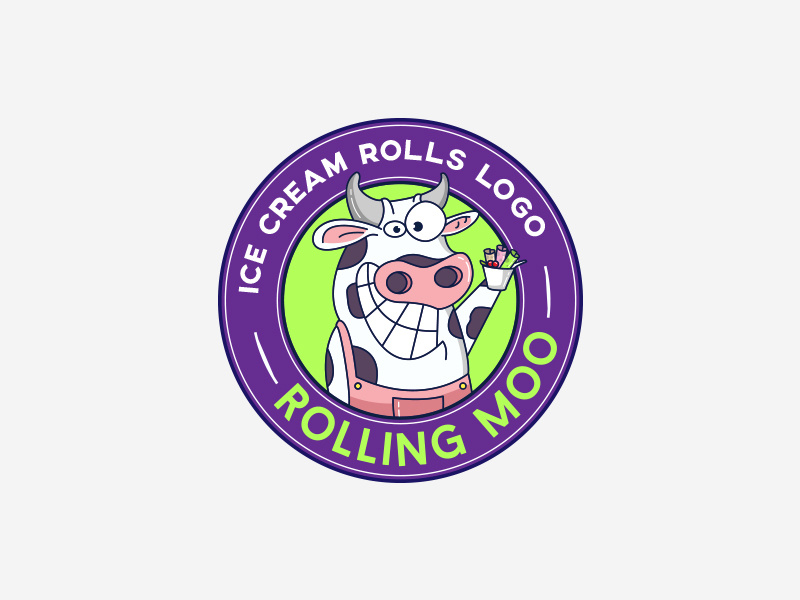 Ice Cream Rolls Logo by Fay Faizal on Dribbble