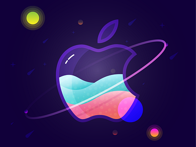 Glassy apple apple design glassy graphic design ilustration tutvid