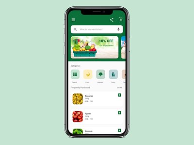 Daily UI-02 Grocery App android grocery homepage ui uichallenge ux