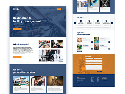 Facio - Facility Management Landing page