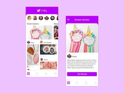 Crafty App Design appdesign crafts homepage uichallenge xddailychallenge