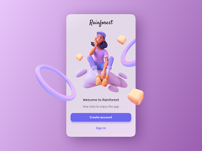 Registration form 3d 3d character app branding character create account daily daily 100 challenge dailyui dailyuichallenge illustration interface logo pohil product design sign in sign up ui ux valeriya pohil