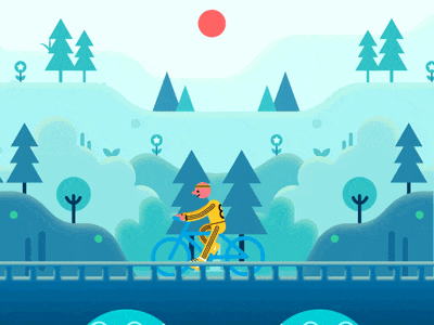 Bike Adventure bike cute illustration loop motion sing