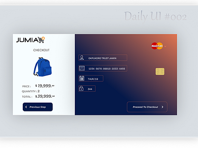 Card Checkout figma jumia mastercard checkout