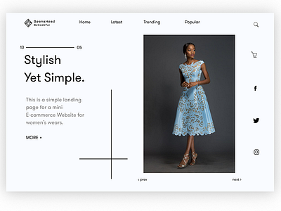 Landing Page fashion figma landing page