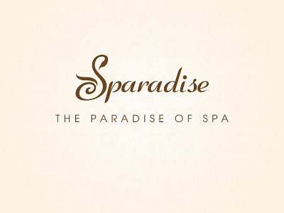 Sparadise logo brand name design identity ilustration logo spa