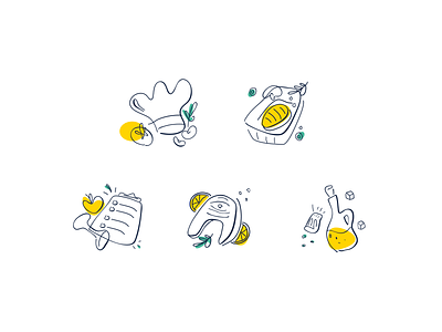 Food delivery icons