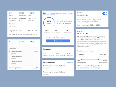 Info Card 45 app application blue cards dailyui design details finance fintech infographic ios onoff shadow simple slider ui ui component web