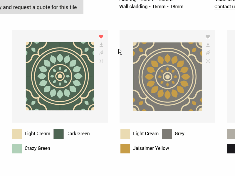 Fill tile colour bft website cement tiles colors colours ecommerce flooring mumbai tiles ux