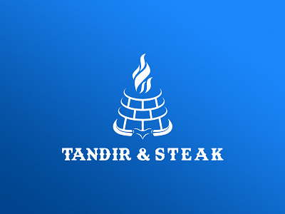 Tandir and Steak brand fire illustration logo logotype steak steak house steakhouse symbol tandir typography