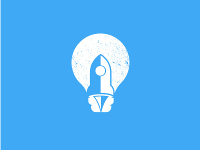 Rocket Bulb Logo Concept branding bulb business design grow illustration logo moder negative space rocket simple space think vector