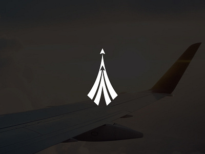 Flight Logo Concept airline branding flight logo modern negative space simple timeless vector