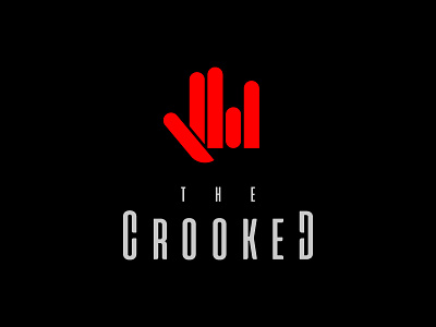 Crooked Logo awesome crooked hand logo modern rock sell vector