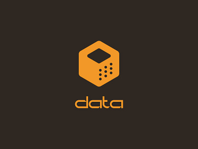 Data Logo awesome business data geometic logo modern sell simple