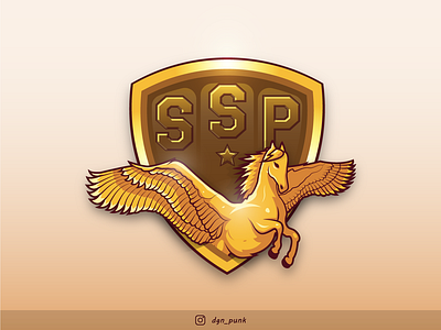 Golden Unicorn badge brand character esports flatdesign gaming icon illustration logo logos mascot sportlogo ui vector