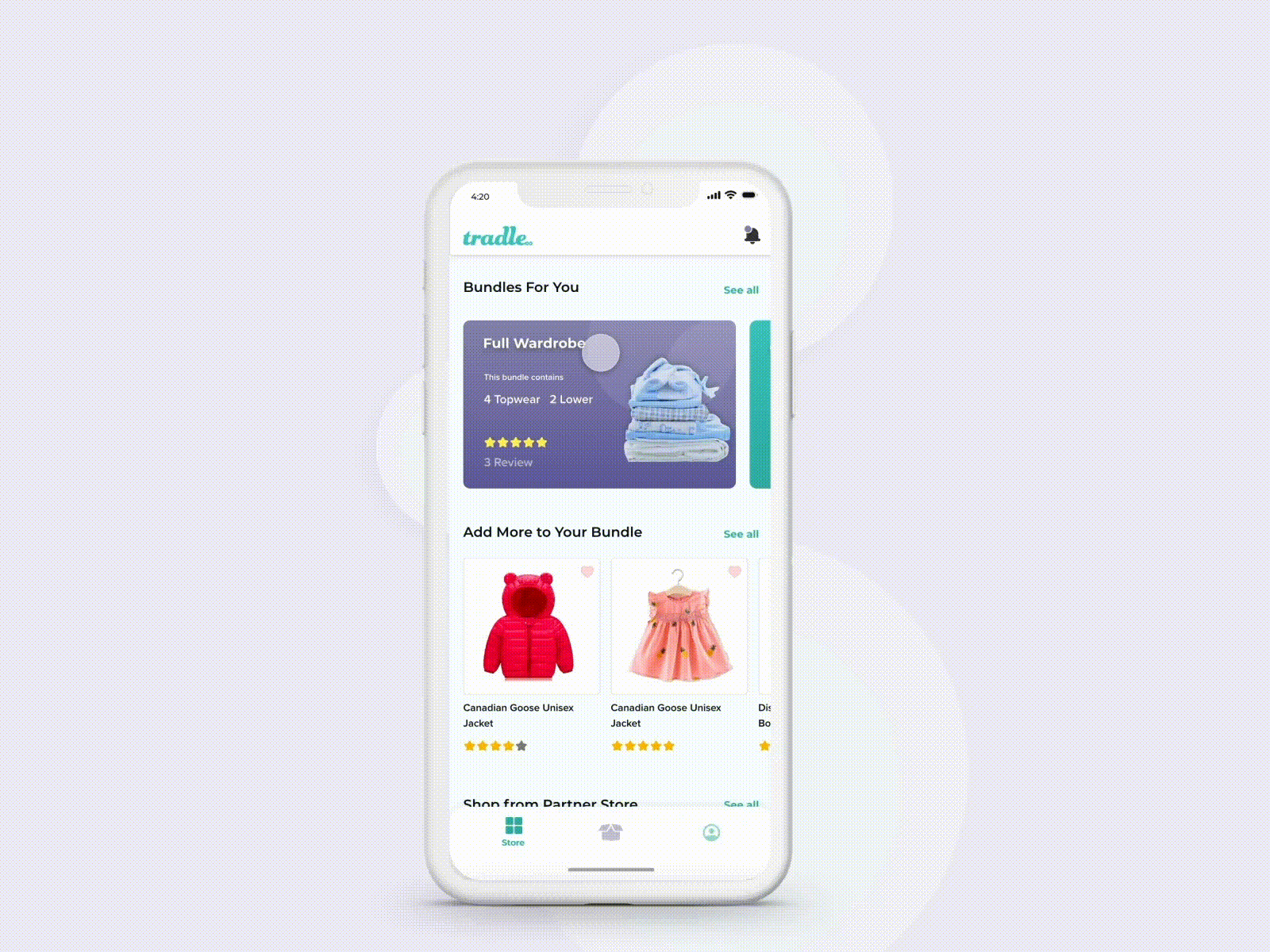 Add to Bundle - Kids Clothing App