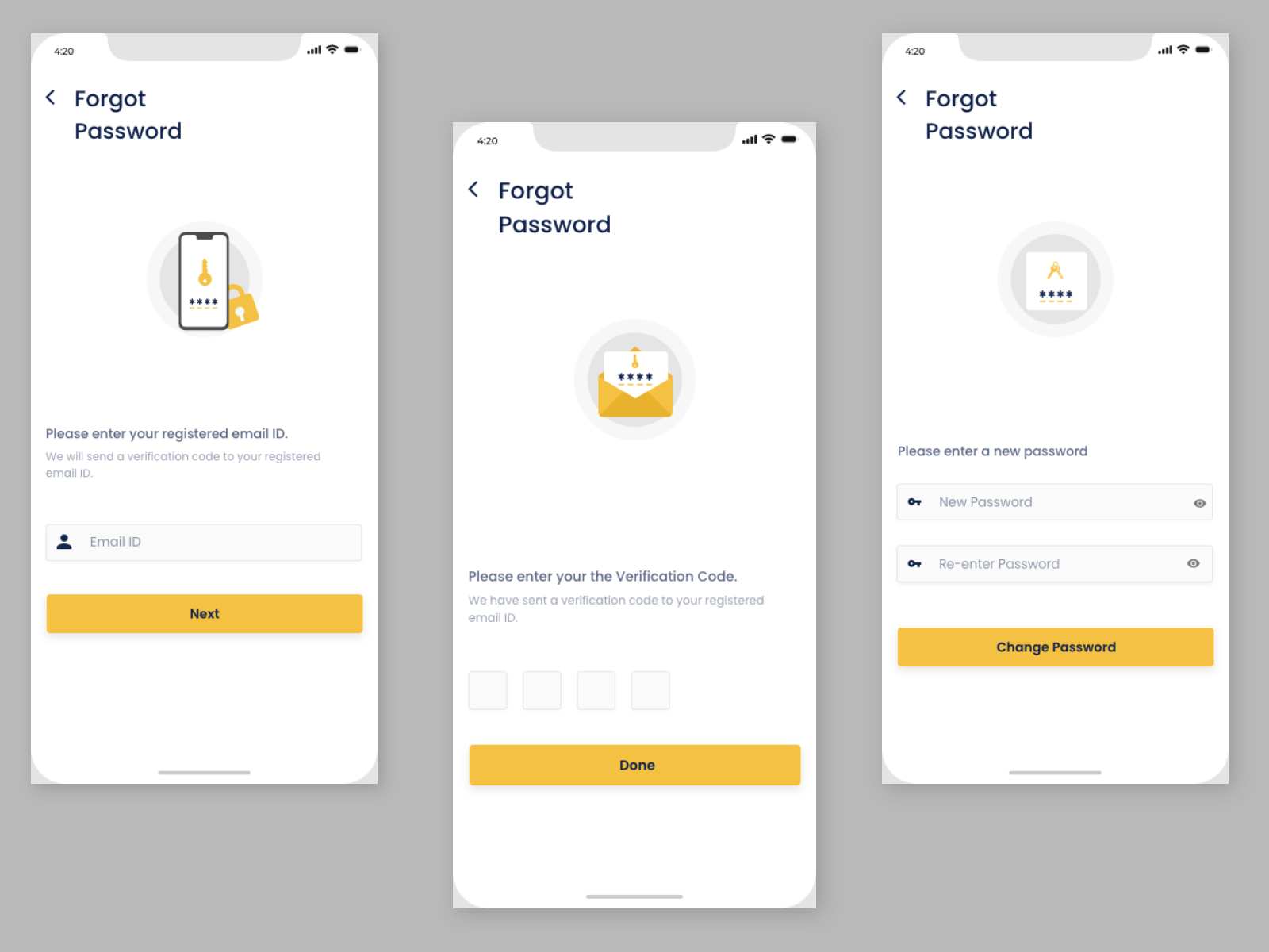 Forgot Password Screens By Ashish Negi On Dribbble