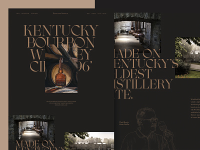 Woodford Reserve alcohol alcohol branding green chameleon landing page minimal shop store store design type design typeface typography ui ux web design web design website design whiskey whiskey and branding whiskey website