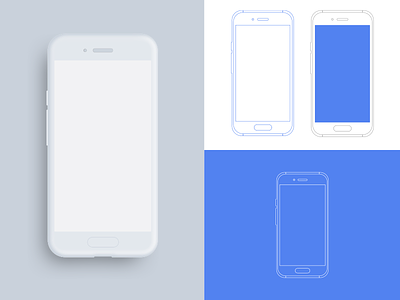 Sketch App Contribution Icon android device mockups outline