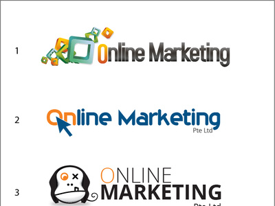Online Marketing Pte Ltd logo design
