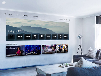 Digital Wall in Living Room adobe xd after effect animation ar avengers avengersendgame digital fullscreen movie navigation slide tv vr wall