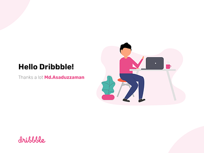 Hello Dribbble hello dribbble illustration typography