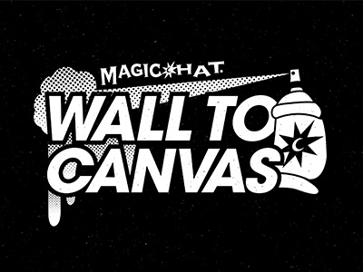 Wall To Canvas art beer branding brewery competition design graffiti live art logo magic hat spraypaint wheatpaste