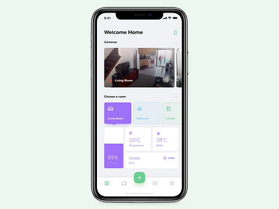Smart Home app. Add new device flow + notification flow. animation app clean design flat home app icon ios material icons minimal mobile app design notification notifications notify principle principle app smart home ui ux white