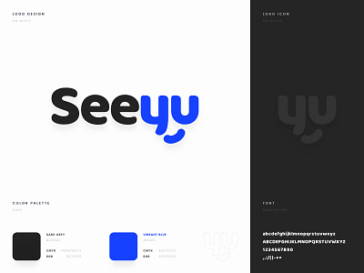 Seeyu Logo Design brand dark grey font logo design smile smile attitude vibrant color