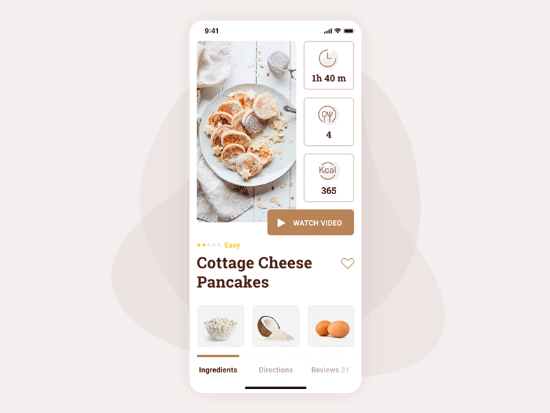 Recipe app concept