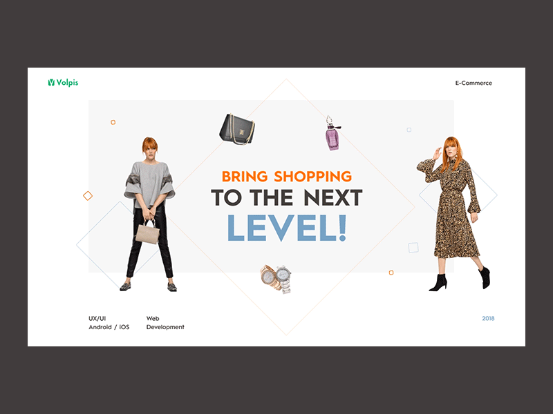 E-commerce 2018 trends animation branding ecommence fashion app illustration motion typography ui uiux webdesign website