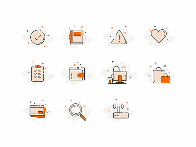 Almall Icons 2018 trends design ecommence icons pack illustration mobile app webdesign