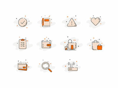 Almall Icons 2018 trends design ecommence icons pack illustration mobile app webdesign