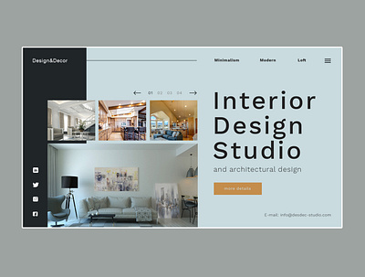 Interior design design illustration minimal ui ux web