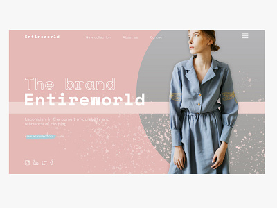 Brand clothes branding design illustration ui web website