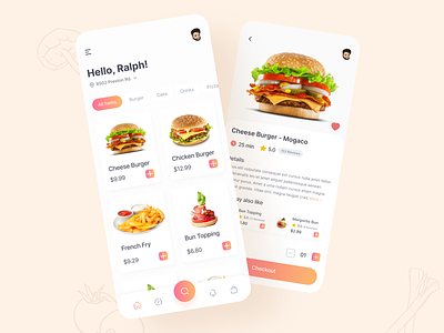 Food Delivery App - Exploration dribbble explore fastfood figma food and drink food app food delivery ui ui ux uidesign uiux ux design
