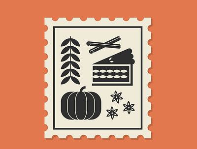 Autumn Stamp abstract branding cinnamon design fall geometric geometric illustration gord illustration mulled wine pie print pumpkin stamp star anise vector