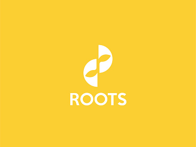 Roots abstract branding bright growth health logo mentalhealth root sans serif sprout vector vine white white logo yellow yellow logo