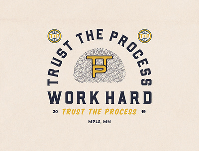 Trust the Process design illustration lockup trust the process type typography